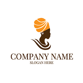 Hat Logo Abstract Human Profile African logo design