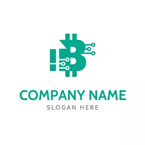 Bitcoin Logo Abstract Information Cryptocurrency logo design