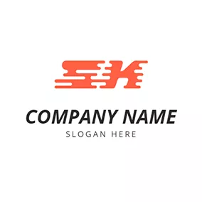 Agency Logo Abstract Information Letter S K logo design