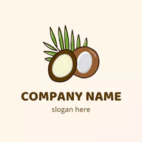 Leaf Logo Abstract Leaf Circle Coco logo design