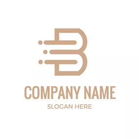 Curve Logo Abstract Letter B Design logo design