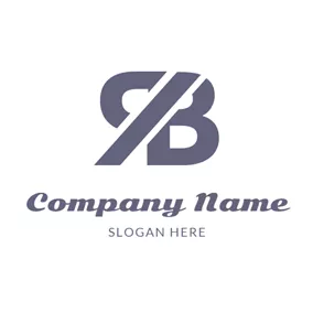 Logotipo De Blog Abstract Letter R and B logo design