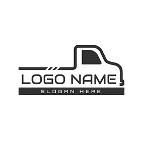 トラックロゴ Abstract Line and Simple Truck logo design