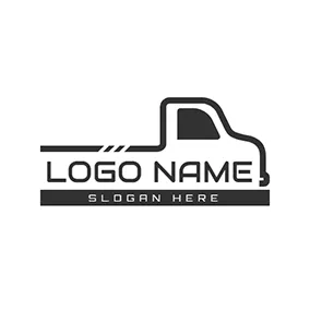 Logótipo De Transportador Abstract Line and Simple Truck logo design