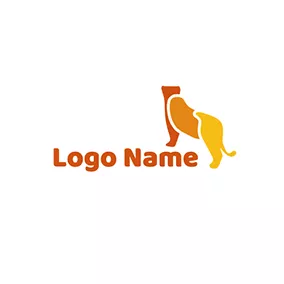 Design Logo Abstract Lioness Figure logo design
