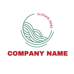 Curve Logo Abstract Noodles Pasta logo design