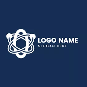 中心のロゴ Abstract Nuclear Idea logo design