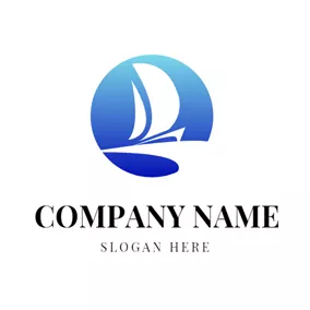 Ozean Logo Abstract Ocean and Sail logo design