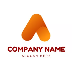 Social Media Logo Abstract Orange Arrow logo design