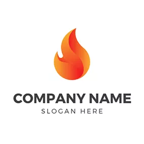 Logotipo De Camping Abstract Orange Fire Flame logo design