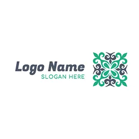 Green Logo Abstract Pattern and Fabric logo design