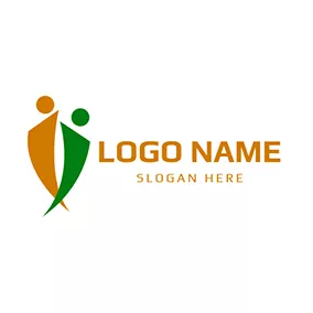 Cooperation Logo Abstract People and Management logo design