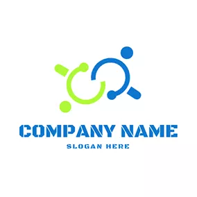 Design Logo Abstract People Magnifier Search logo design