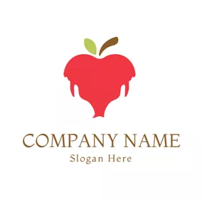 Juice Logo Abstract Red Apple Icon logo design