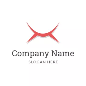 Deliver Logo Abstract Red Envelope Icon logo design