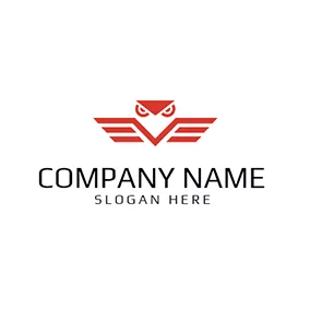 Corporate Logo Abstract Red Owl Icon logo design