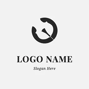Emblem Logo Abstract Shape and Cello logo design