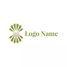 Oyster Logo Abstract Shell and Gentle Pearl logo design