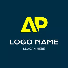 Logotipo P Abstract Simple Letter A and P logo design