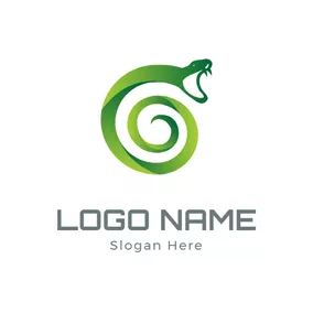Schlange Logo Abstract Spiral Snake logo design