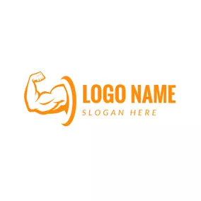 Durable Logo Abstract Strong Man Arm logo design