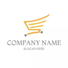 Design Logo Abstract Trolley Online Shopping logo design