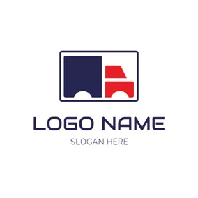 Logistics Logo Abstract Truck and Toy Bricks logo design