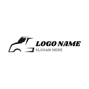 Moving Logo Abstract Truck Head Icon logo design