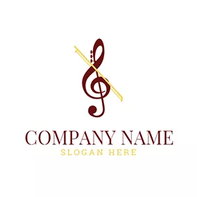 合唱团logo Abstract Violin Icon logo design