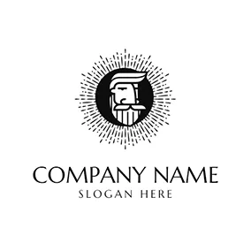 Corporate Logo Abstract White Hipster Man logo design