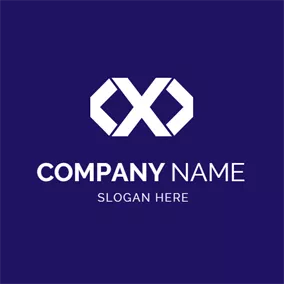Agency Logo Abstract White Infinity Icon logo design