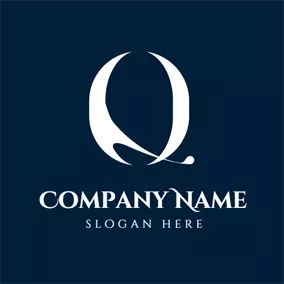Qロゴ Abstract White Letter Q logo design