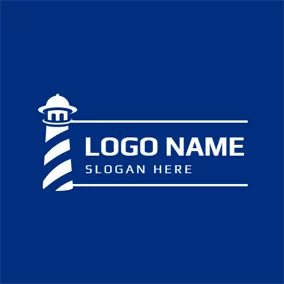 Great Logo Abstract White Lighthouse logo design