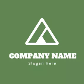 Startup Logo Abstract White Tent and Camping logo design