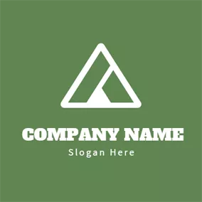 帐篷logo Abstract White Tent and Camping logo design