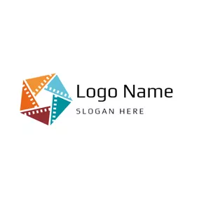 Logótipo De Ação Abundant Colorful Triangle logo design