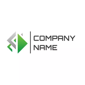 Logotipo De Comercio Abundant Triangles Combination logo design