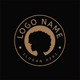 美髮店logo Afro Haircut Logo logo design