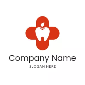 Tooth Logo Aid Sign and White Tooth logo design
