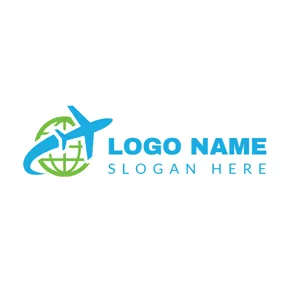 Green Logo Air Travel Agency logo design