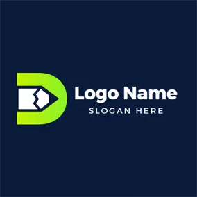 Graphic Design Logo Alphabet D and Pencil logo design