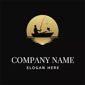 Outdoor Logo Angling Fisher logo design