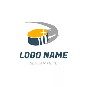 Logótipo Hóquei Arc Trajectory and Ice Hockey logo design