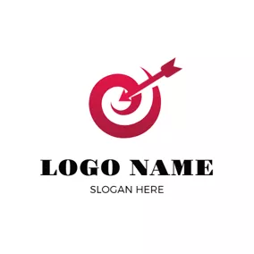 Logótipo Alvo Arrow and Abstract Winding Target logo design