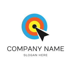 Colorful Logo Arrow and Colorful Target logo design