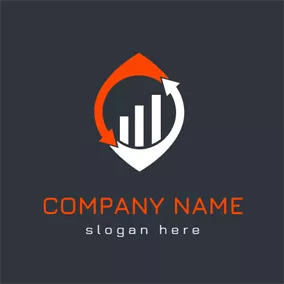 會計 Logo Arrow and Diagram Accounting logo design