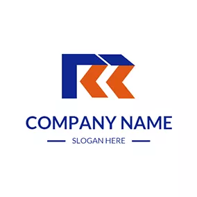 Logotipo R Arrow Paper Folding Letter R R logo design