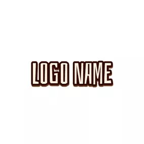 Glow Logo Artistic Khaki Text Style logo design