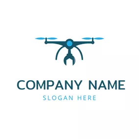 航空logo Atrovirens Drone Icon logo design