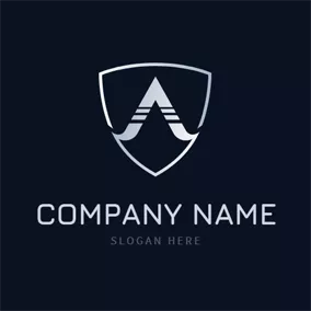 Frame Logo Badge and Alpha Symbol logo design